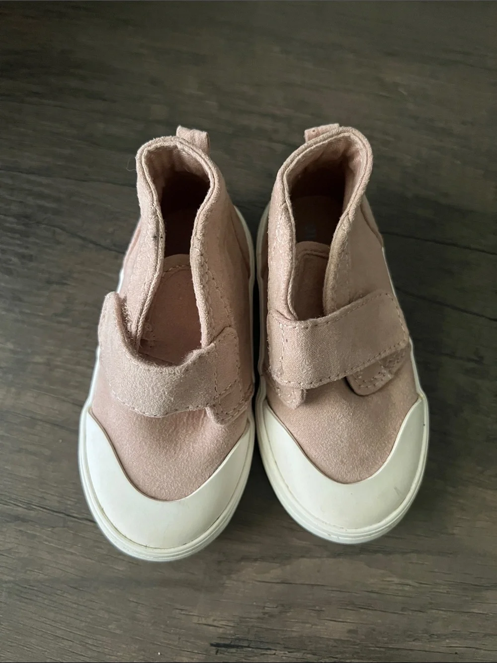 Old Navy Blush Pink Suede High-Top Sneakers with Velcro size 5c